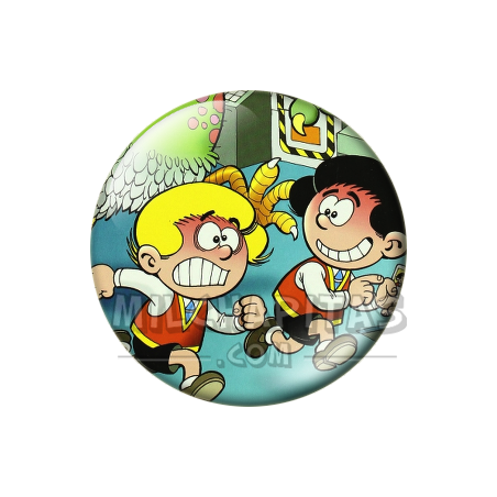 Chapa de Zipi y Zape: Zipi y Zape (Huyendo del Monstruo)