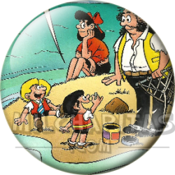 Chapa de Zipi y Zape: Zipi y Zape y sus Padres (En la Isla)