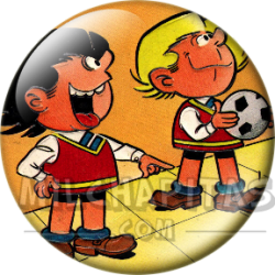 Chapa de Zipi y Zape: Zipi y Zape (Con el Balón)