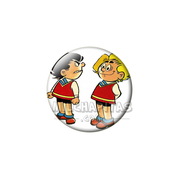 Chapa de Zipi y Zape: Zipi y Zape (Mirándose)