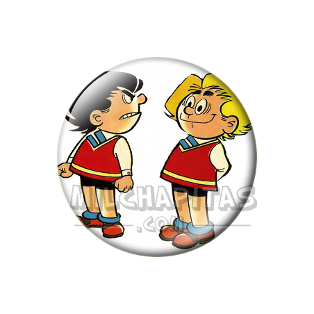 Chapa de Zipi y Zape: Zipi y Zape (Mirándose)