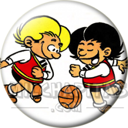 Chapa de Zipi y Zape: Zipi y Zape (Jugando al Fútbol)