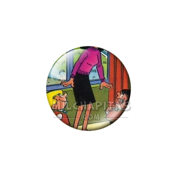 Chapa de Zipi y Zape: Doña Jaimita (En la Ventana)