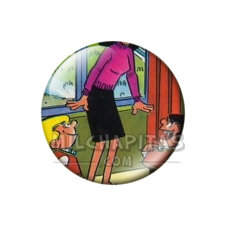 Chapa de Zipi y Zape: Doña Jaimita (En la Ventana)