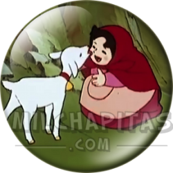 Chapa de Heidi: Heidi y un Cabrito