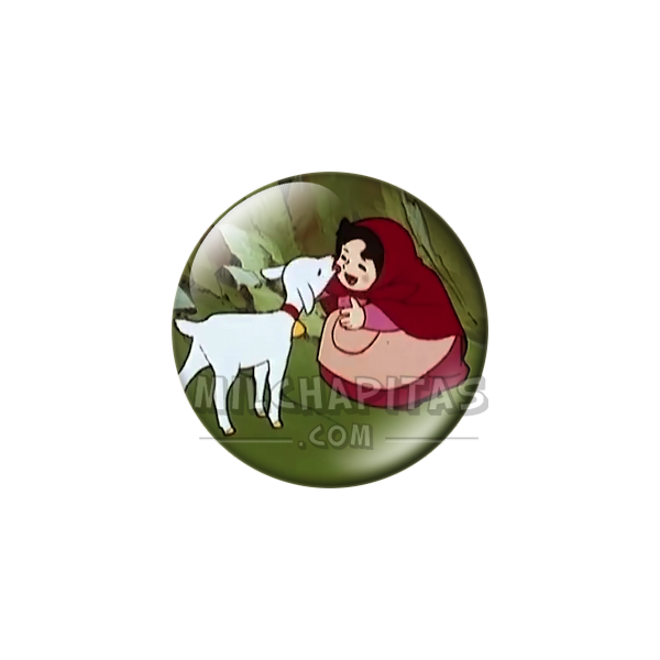 Chapa de Heidi: Heidi y un Cabrito