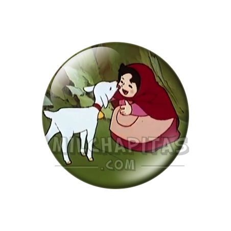 Chapa de Heidi: Heidi y un Cabrito