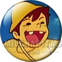 Chapa de Heidi: Pedro (Riendo)
