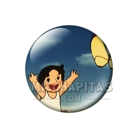 Chapa de Heidi: Heidi y la Mariposa