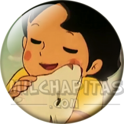 Chapa de Heidi: Heidi (Abrazando una Cabra)