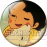 Chapa de Heidi: Heidi (Abrazando una Cabra)