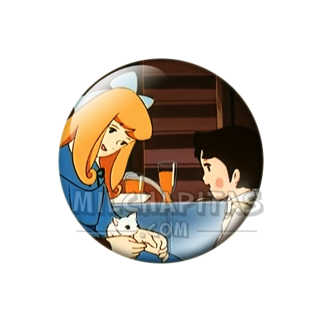 Chapa de Heidi: Clara y Heidi (Con el Gatito)