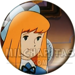 Chapa de Heidi: Clara Sesemann (Sonriendo)