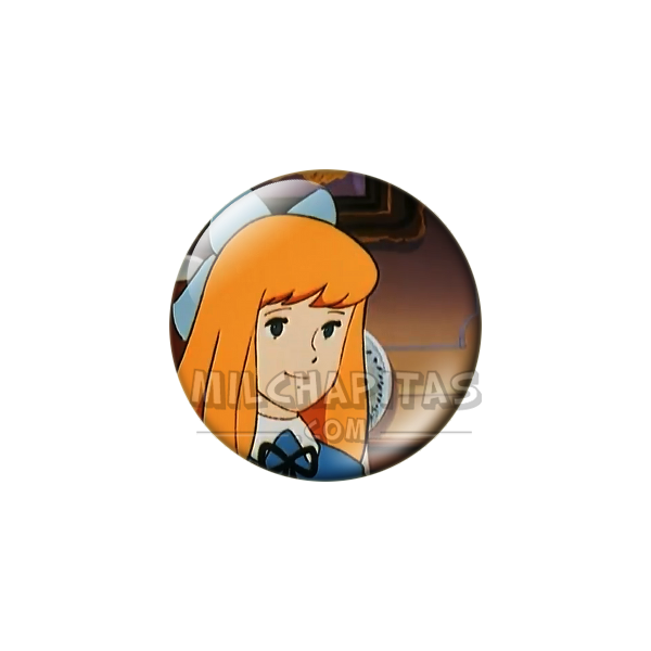 Chapa de Heidi: Clara Sesemann (Sonriendo)