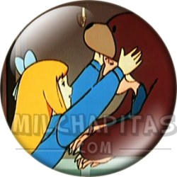 Chapa de Heidi: Clara Sesemann (Abrazando al Oso)