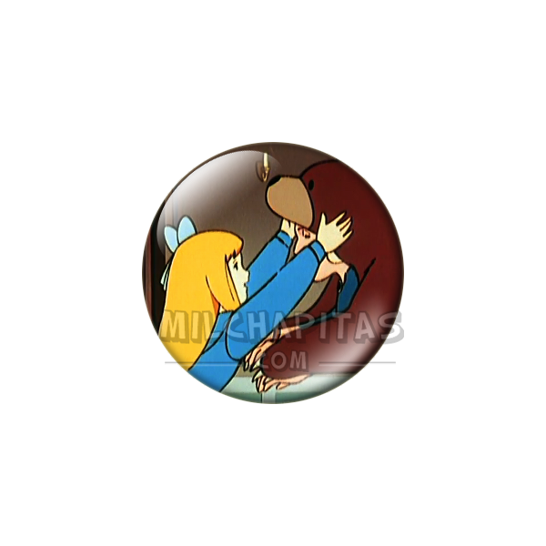 Chapa de Heidi: Clara Sesemann (Abrazando al Oso)