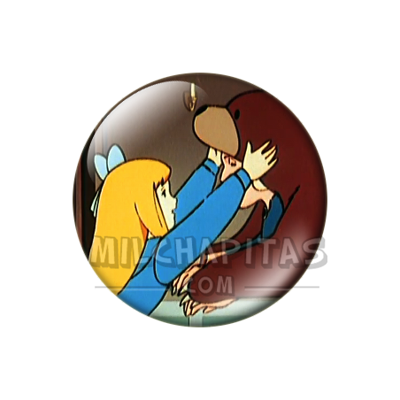 Chapa de Heidi: Clara Sesemann (Abrazando al Oso)