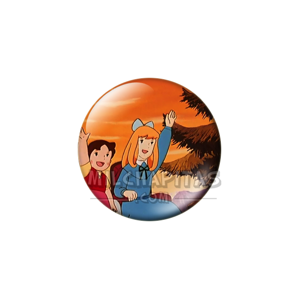 Chapa de Heidi: Heidi y Clara (Saludando)