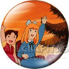 Chapa de Heidi: Heidi y Clara (Saludando)