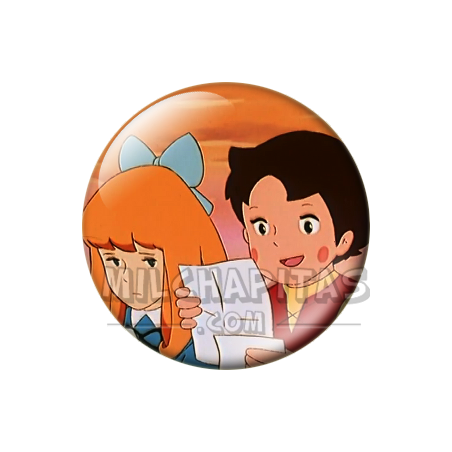Chapa de Heidi: Heidi y Clara (Leyendo una Carta)