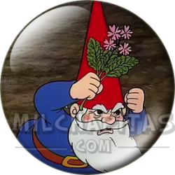 Chapa de David el Gnomo: David el Gnomo (Con Flores)