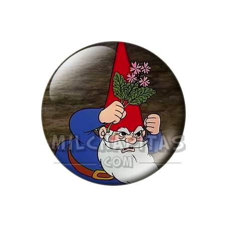 Chapa de David el Gnomo: David el Gnomo (Con Flores)