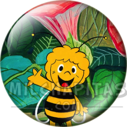 Chapa de La abeja Maya: Maya (Entre las Hojas)