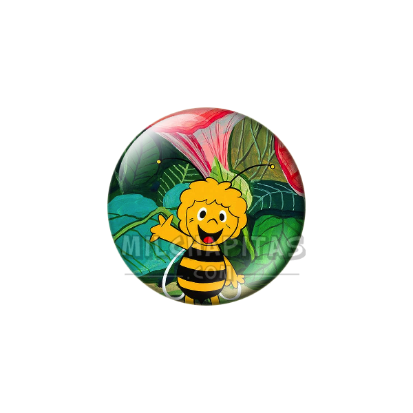Chapa de La abeja Maya: Maya (Entre las Hojas)