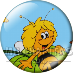 Chapa de La abeja Maya: Maya (Sobre la Hoja)