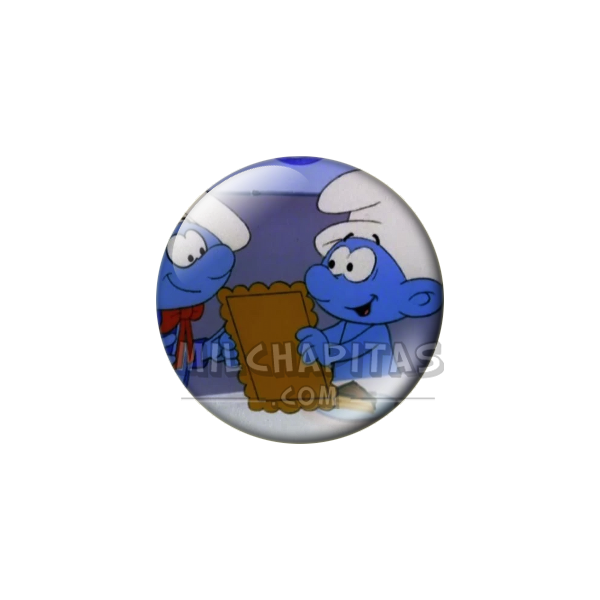Chapa de Los Pitufos: Pitufo Pintor (Con un Cuadro)