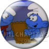 Chapa de Los Pitufos: Pitufo Pintor (Con un Cuadro)