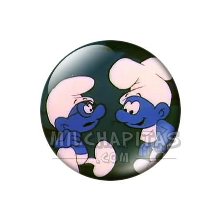 Chapa de Los Pitufos: Pitufo Filósofo y Pitufo Goloso
