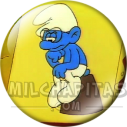 Chapa de Los Pitufos: Pitufo Filósofo (Retrato del Pensador)