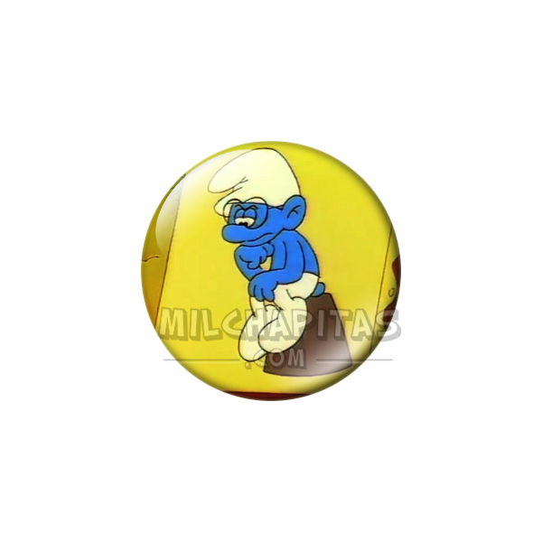 Chapa de Los Pitufos: Pitufo Filósofo (Retrato del Pensador)