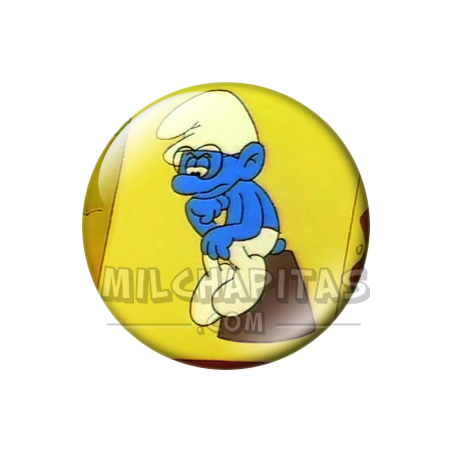 Chapa de Los Pitufos: Pitufo Filósofo (Retrato del Pensador)