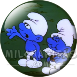 Chapa de Los Pitufos: Pitufo Tontín y Pitufo Goloso