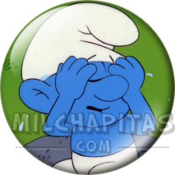 Chapa de Los Pitufos: Pitufo Tontín (Llorando)