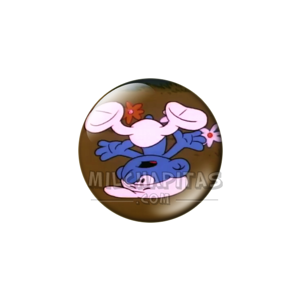 Chapa de Los Pitufos: Pitufo Tontín (Boca Abajo)