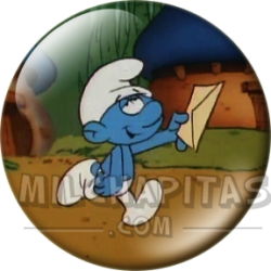 Chapa de Los Pitufos: Pitufo Soñador (Con una Carta)