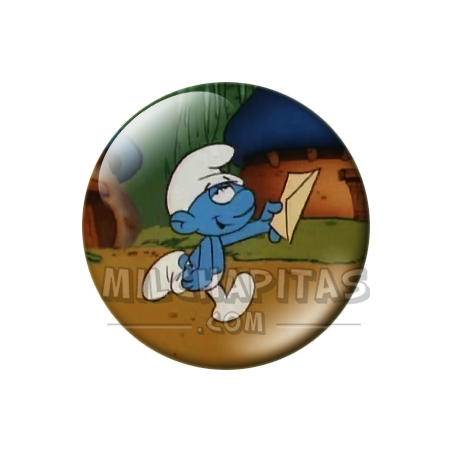 Chapa de Los Pitufos: Pitufo Soñador (Con una Carta)