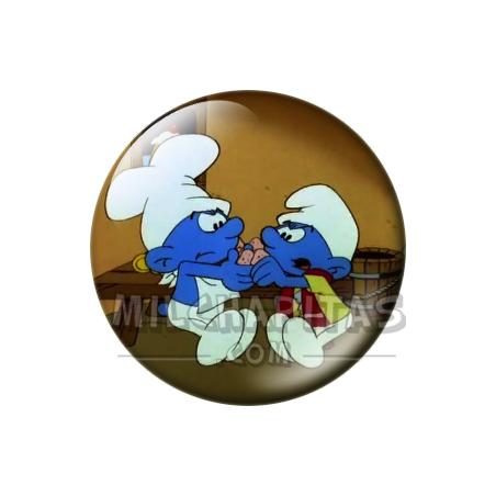 Chapa de Los Pitufos: Pitufo Goloso y Travieso (Pastelitos)