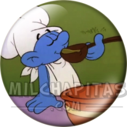 Chapa de Los Pitufos: Pitufo Goloso (Probando la Sopa)