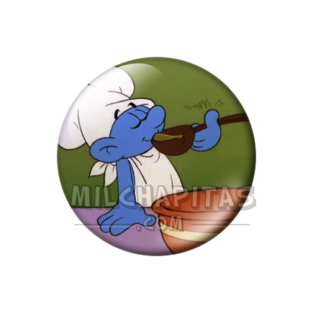 Chapa de Los Pitufos: Pitufo Goloso (Probando la Sopa)