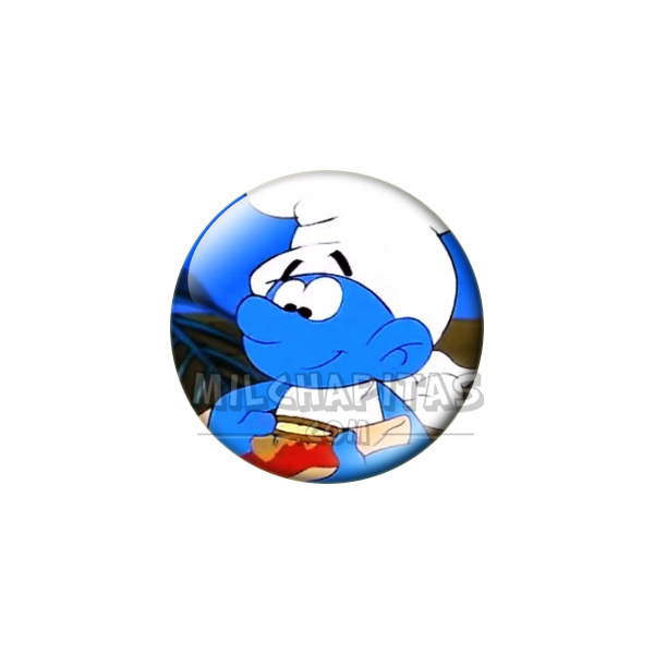 Chapa de Los Pitufos: Pitufo Goloso (Con Ponche)