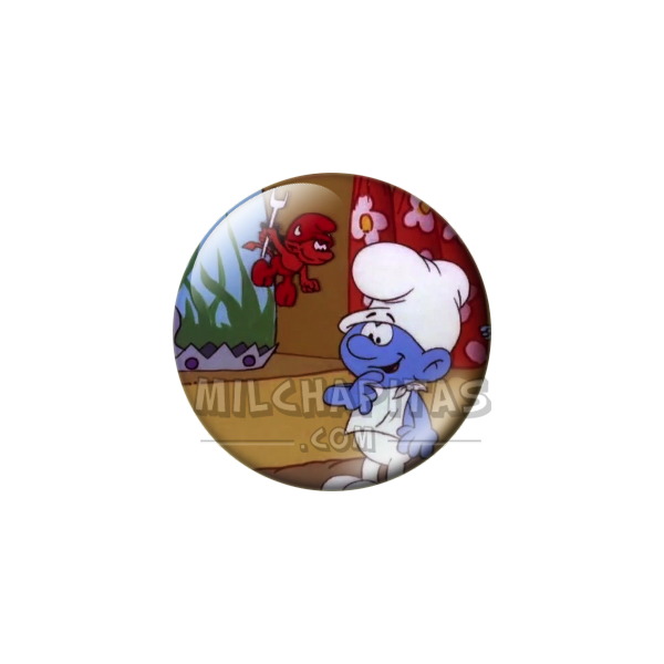 Chapa de Los Pitufos: Pitufo (Con el Diablillo Rojo)