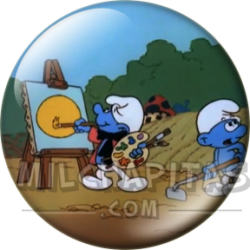 Chapa de Los Pitufos: Pitufo Pintor y Pitufo Granjero