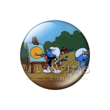 Chapa de Los Pitufos: Pitufo Pintor y Pitufo Granjero