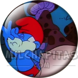 Chapa de Los Pitufos: Papá Pitufo (Tapándose la Nariz)