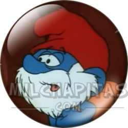 Chapa de Los Pitufos: Papá Pitufo (Asustado)