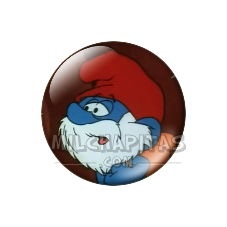 Chapa de Los Pitufos: Papá Pitufo (Asustado)